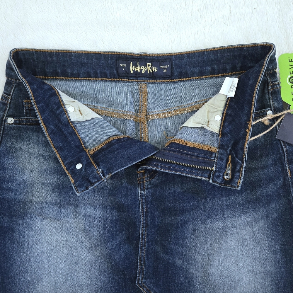 ✨️HP✨️ Indigo Rein🌧 Dark Wash Mini Skirt - NWT - Picture 5 of 12